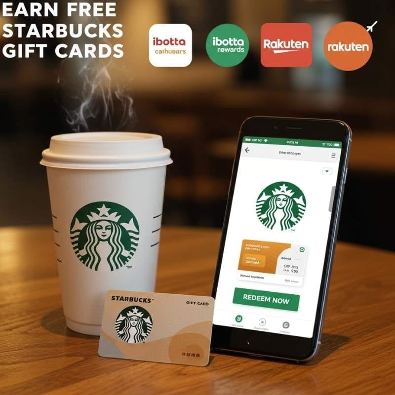 Free Starbucks Gift Cards - 10+ Legit Ways to Earn Today 5 Cashback Apps and Rewards Programs to earn free Starbucks gift cards